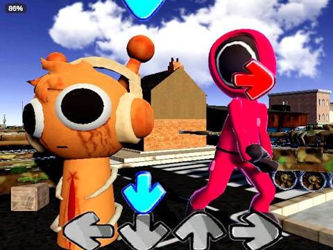 Гульня Танцавальная гульня Squid Sprunki  онлайн
