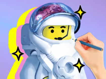 Гульня Кніжка-размалёўка: LEGO Astronaut  онлайн