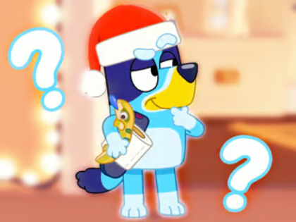 Гульня Дзіцячы тэст: Bluey Christmas Fandom  онлайн