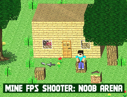 Гульня Шахта FPS Shooter: Noob Arena онлайн