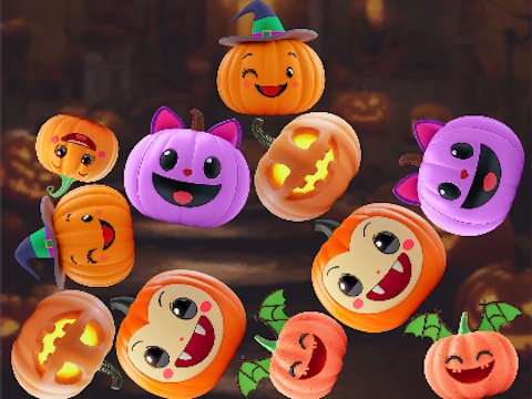 Гульня Merge Connect Pumpkins: Хэлоўін!  онлайн