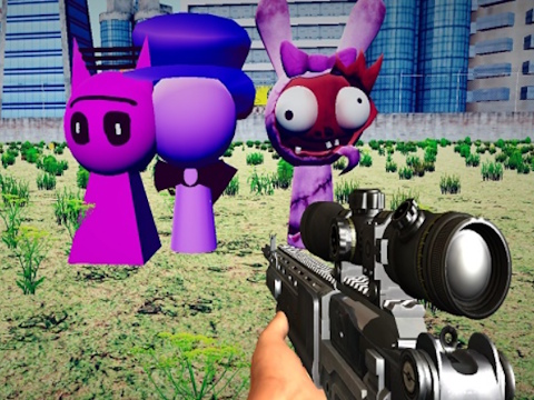 Гульня Гульня Sprunki Sniper Squid онлайн