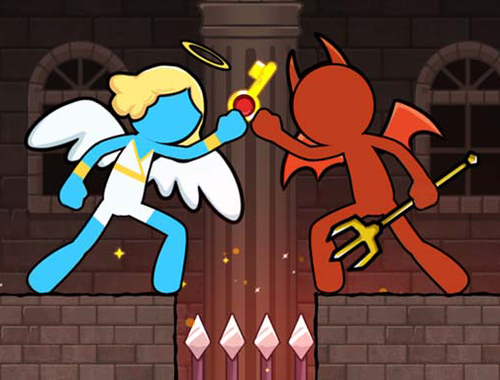 Гульня Дуэт Stickman: Уцёкі з магілы  онлайн