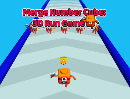 Гульня Злучэнне нумара Cube 3D Run Game  онлайн