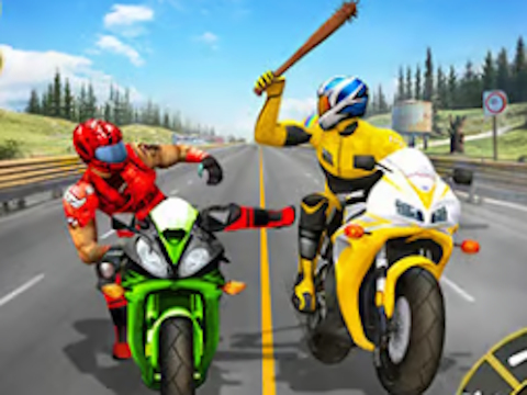 Гульня Moto Attack - роварныя гонкі  онлайн