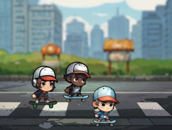 Гульня Quest Skater  онлайн