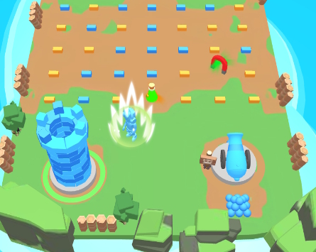 Гульня Tower Clash: Збярыце цэглу  онлайн