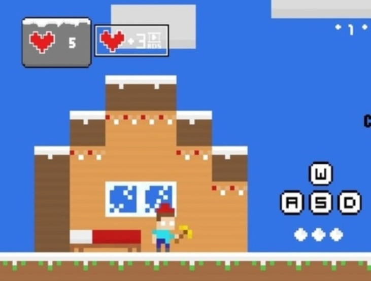 Гульня Minicraft Winterblock онлайн