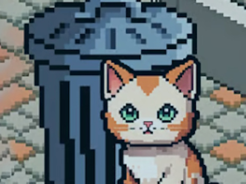 Гульня Pixel Cat Simulator: мае хатнія жывёлы  онлайн