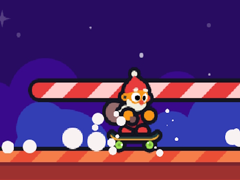 Гульня Kickflip Santa онлайн