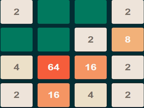 Гульня Qolor 2048 онлайн