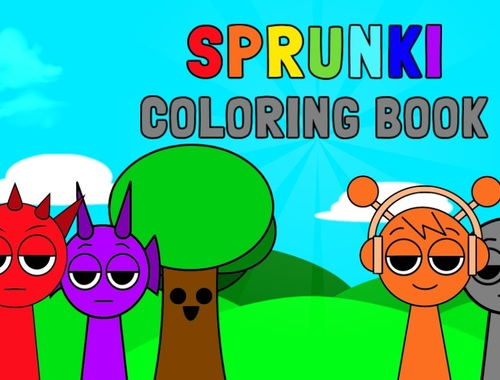 Гульня Кніга размалёўкі Sprunki  онлайн