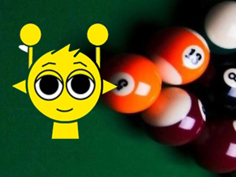 Гульня BILLIARD SPRUNKI 2Players  онлайн