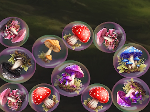 Гульня Mergemushrooms: 2048! онлайн