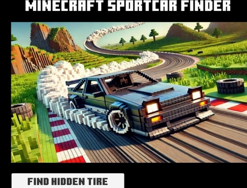 Гульня Minecraft SportCar Finder онлайн