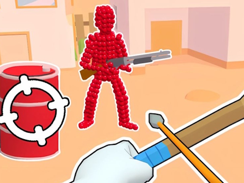 Гульня Лучнік Stickman: страляніны ў чырвоных  онлайн