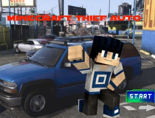 Гульня Minecraft Thief Auto онлайн