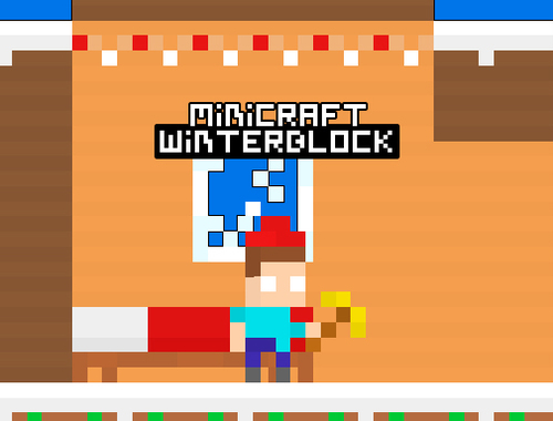 Гульня Minicraft Winterblock онлайн