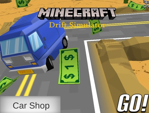 Гульня Сімулятар дрэйфу Minecraft  онлайн