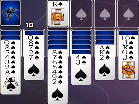Гульня Spades Spider Solitaire онлайн