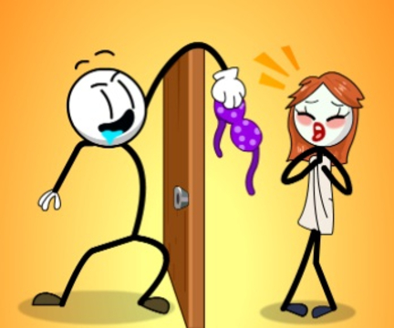 Гульня Трол -злодзей Stickman  онлайн