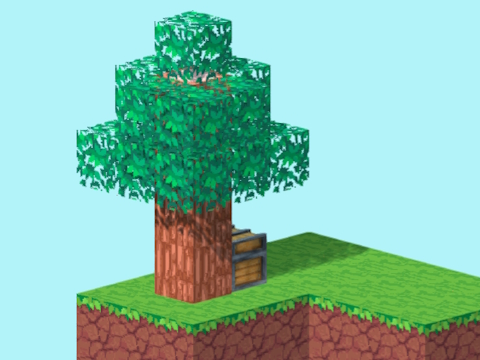 Гульня SkyBlock 3D: выжыванне  онлайн