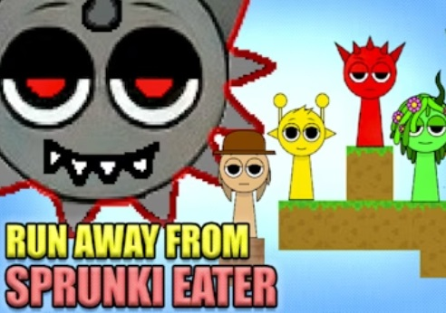 Гульня Уцякай ад Sprunki Eater  онлайн