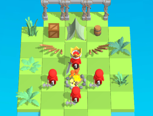 Гульня Castle Wars Cell Battle  онлайн