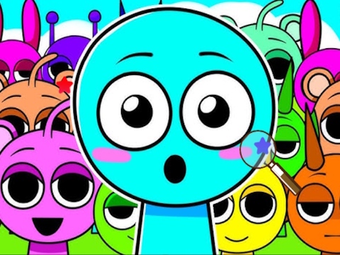 Гульня Sprunki Hidden Stars Challenge  онлайн