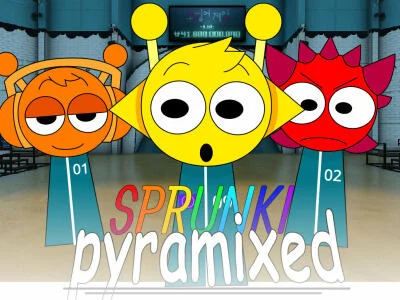 Гульня Sprunki Pyramixed: Game Squid  онлайн