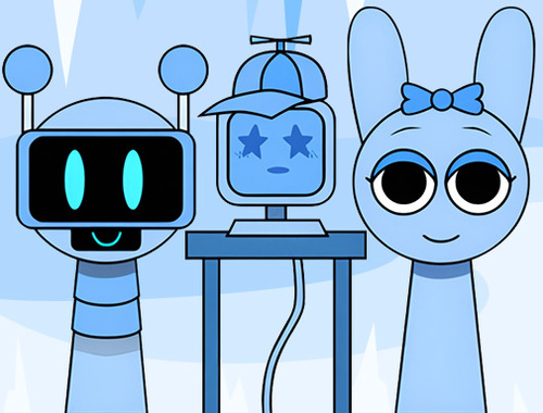 Гульня Huggy Mix Sprunki Music Box  онлайн
