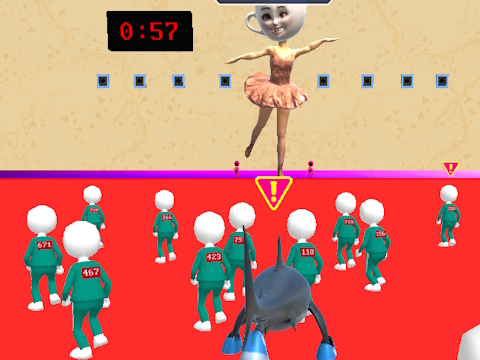 Гульня Tralalero Tralala Red Light Game Squid  онлайн