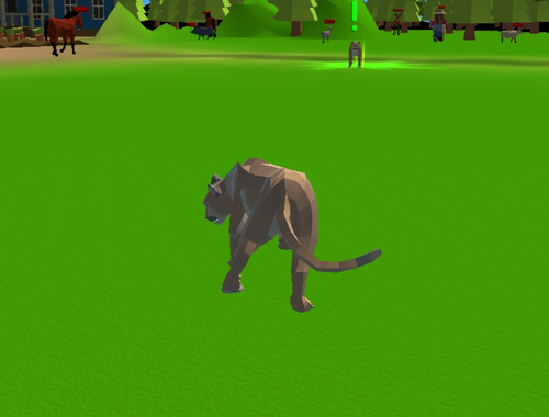 Гульня Simulator Cougar - вялікія кошкі  онлайн