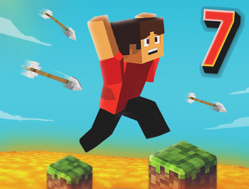 Гульня Блок Parkour 7  онлайн