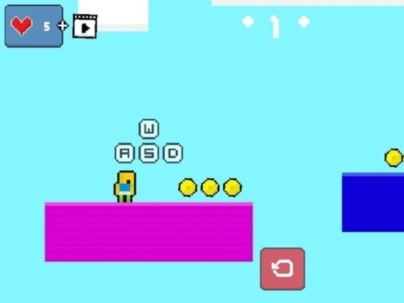 Гульня 2d Obby Rainbow Parkour  онлайн