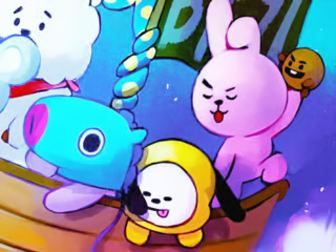 Гульня Галаваломка Jigsaw: BT21 Сябры  онлайн
