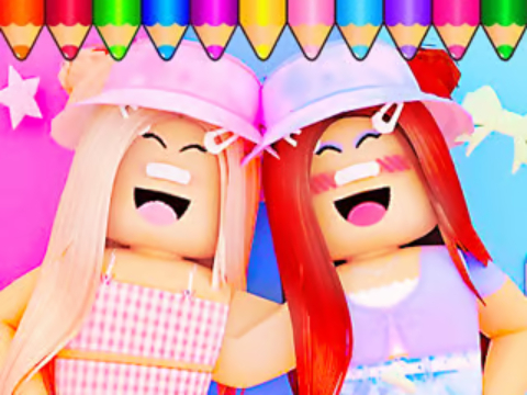Гульня Кніга размалёўкі: Roblox Bestie  онлайн