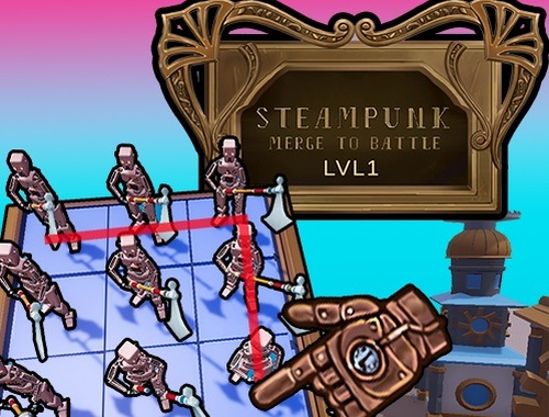 Гульня Steampunk зліваецца ў бітве  онлайн