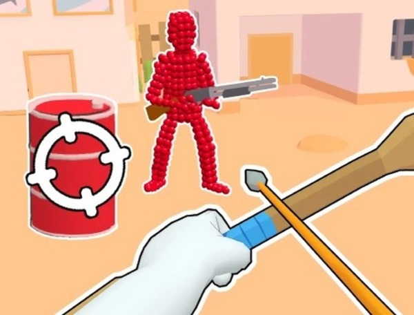 Гульня Лучнік Stickman: страляніны ў чырвоных  онлайн