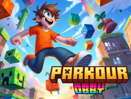 Гульня Parkour Obby  онлайн