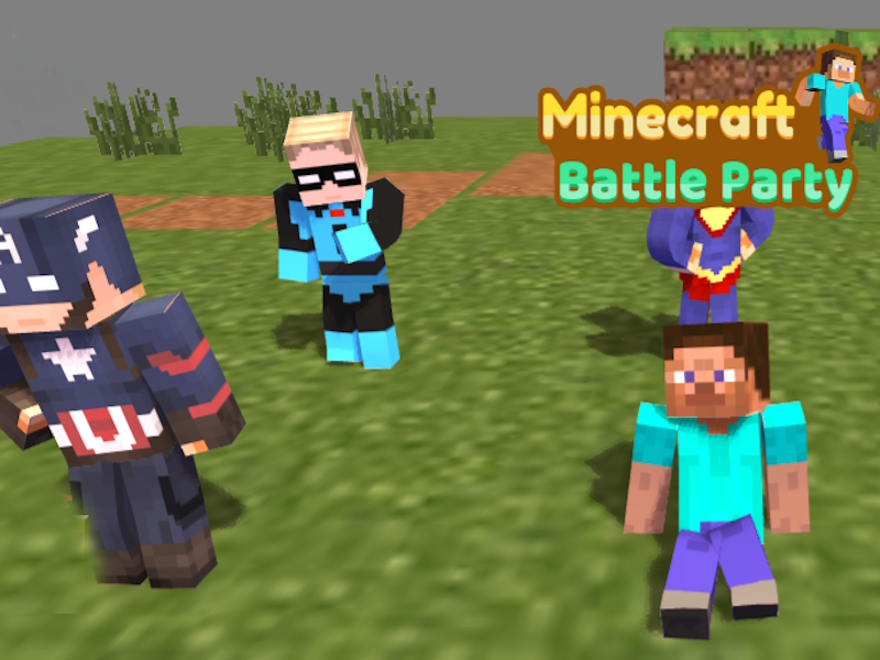 Гульня Партыя Minecraft з баямі онлайн