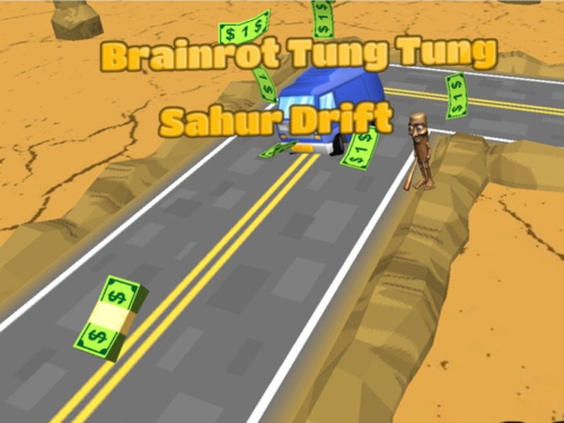 Гульня Brainrrot Tung Tung Sahur Drift онлайн
