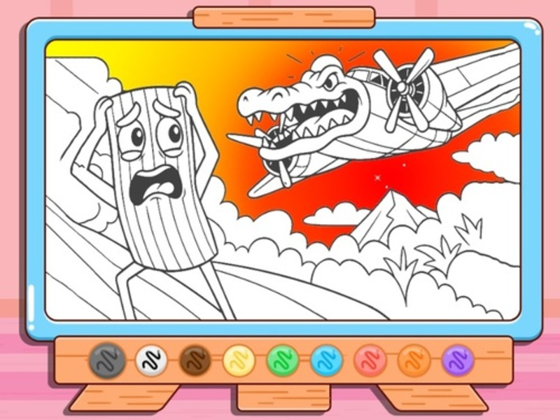 Гульня Афарбоўка кнігі: Crocodile Bombardino онлайн