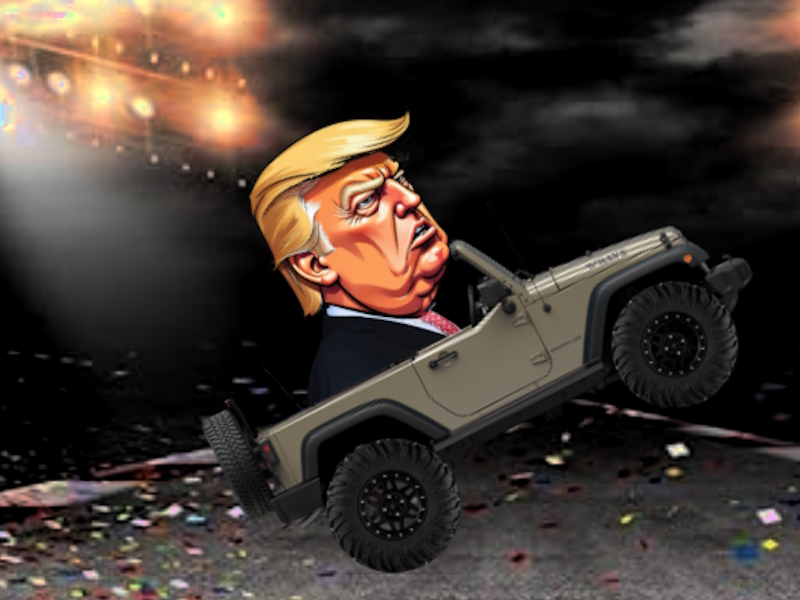 Гульня Трамп патэлефанаваў на руль онлайн